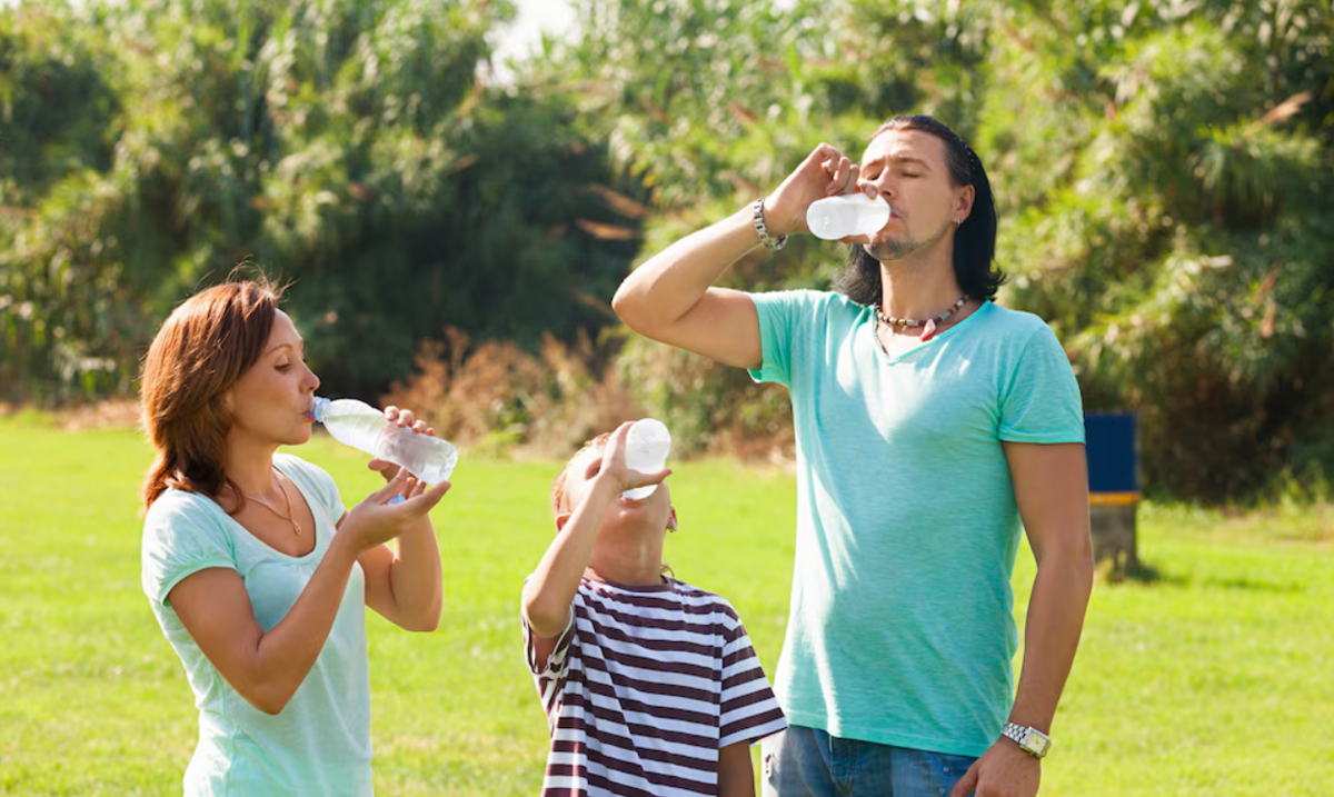 Morning hydration with alkaline water