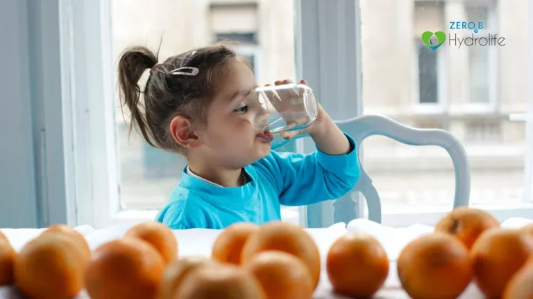 Child Drinking Healthy Alkaline Water