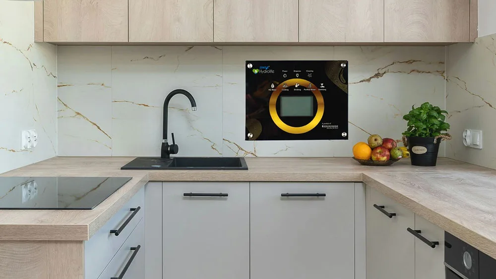 Stylish Wall Mount Water Purifier Installed in a Modern Kitchen