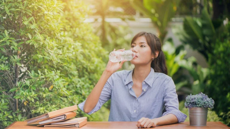 Women Drinking Alkaline Water