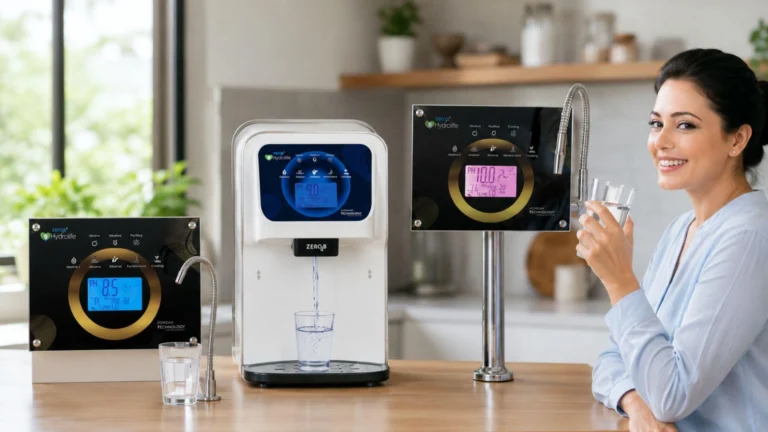 ZeroB Hydrolife Alkaline Water Ionizer Installed in A Modern Indian Kitchen