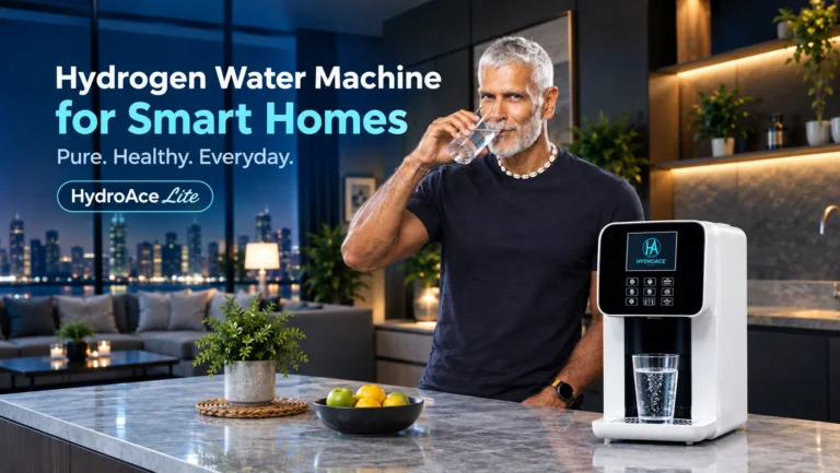 Drinking HydroAce Lite Hydrogen Water at Home